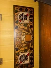 Vintage 1983 Pabst Blue Ribbon Beer Faux Stained Glass Plastic Sign 36x12