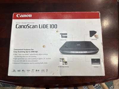 Canon CanoScan LiDE 100 Color Image Scanner 2400dpi USB Powered Black New In Box