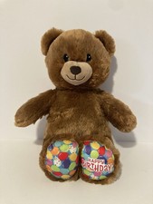 Build-A-Bear - Happy Birthday Brown Teddy Bear Plush Stuffed Animal BAB