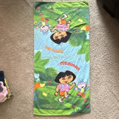 Vintage Dora the Explorer Multicolor Bath/Beach Towel Character Dora & Boots