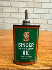 Vintage Singer Sewing Machine Hand Oiler Household Oil Can Lead Top