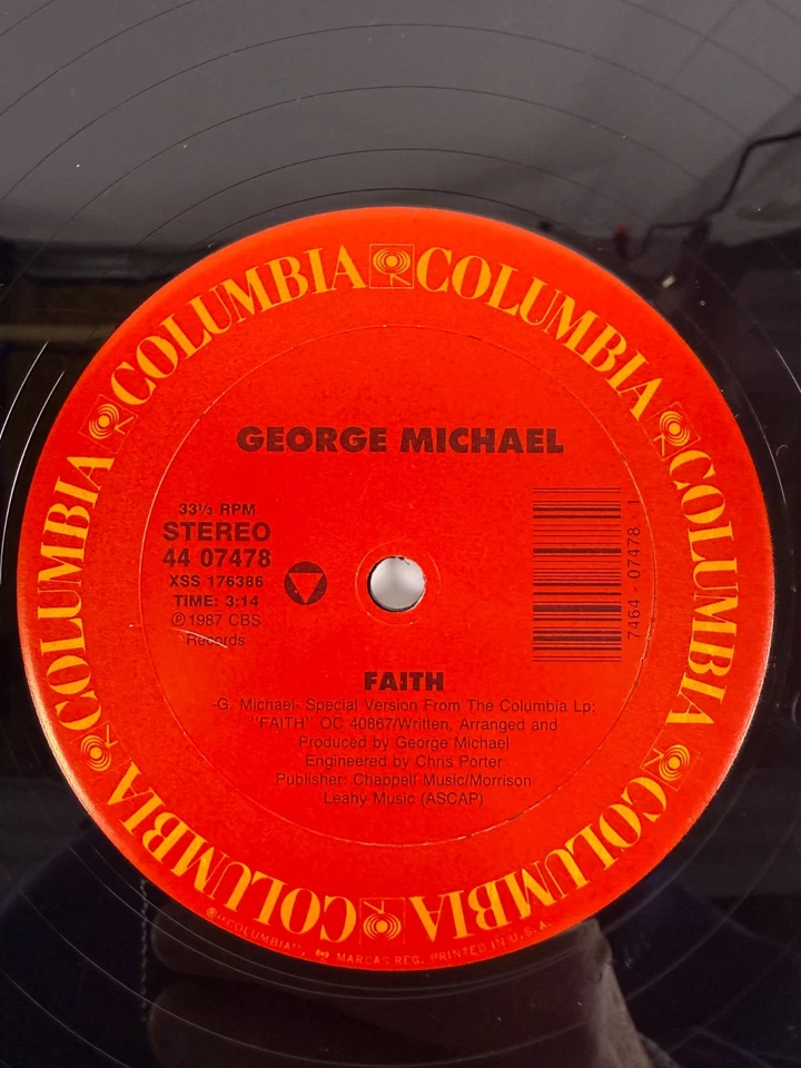 🎵 George Michael Faith 12" Single 1987 Vinyl Columbia 44-07478 Condition VG+ Foto 3 de 4