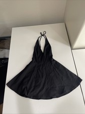 Zara Halterneck Mini Dress Black Size M