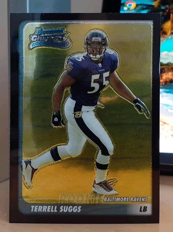 2003 TERRELL SUGGS Bowman Chrome #128 Rookie RC BALTIMORE RAVENS ARIZONA STATE