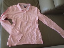 TOP Tommy Hilfiger Damen Langarm Poloshirt, Gr. S, Slim, Rosa Pink nice !
