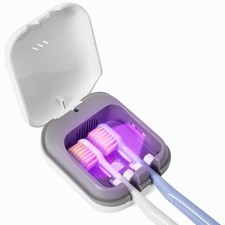 Toothbrush Sanitizeri Case with U V-C Lights, Dryer Heating, Fan Drying - Rec...