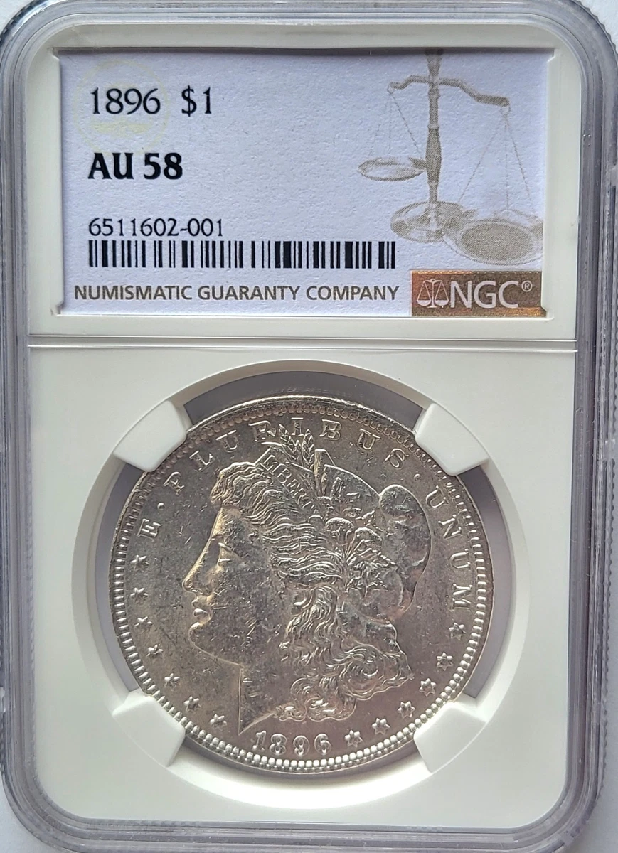 AU 58 Graded 1896 Year Morgan US Dollars (1878-1921) for sale | eBay