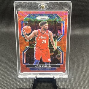 2021-22 Panini Prizm #176 Joel Embiid Choice Red Prizms  /88 76ers