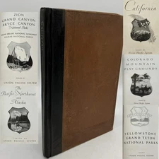 5 Union Pacific 1930s Travel Books CA Pacific NW CO Yellowstone More Ex-Lib HC