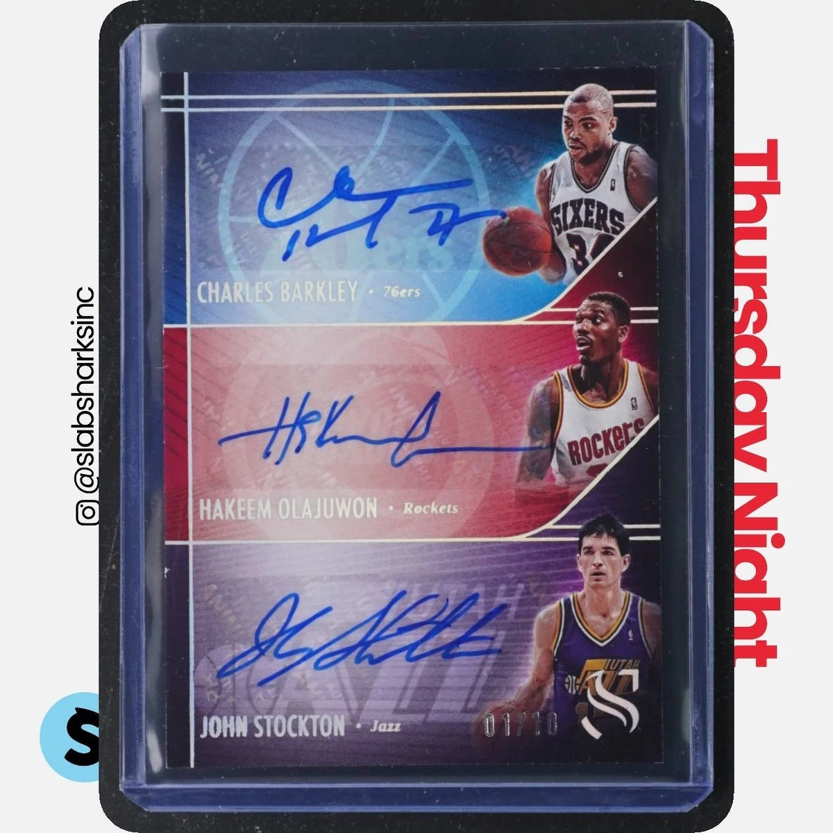 Panini Hakeem Olajuwon Basketball Autographed Sports Trading Cards