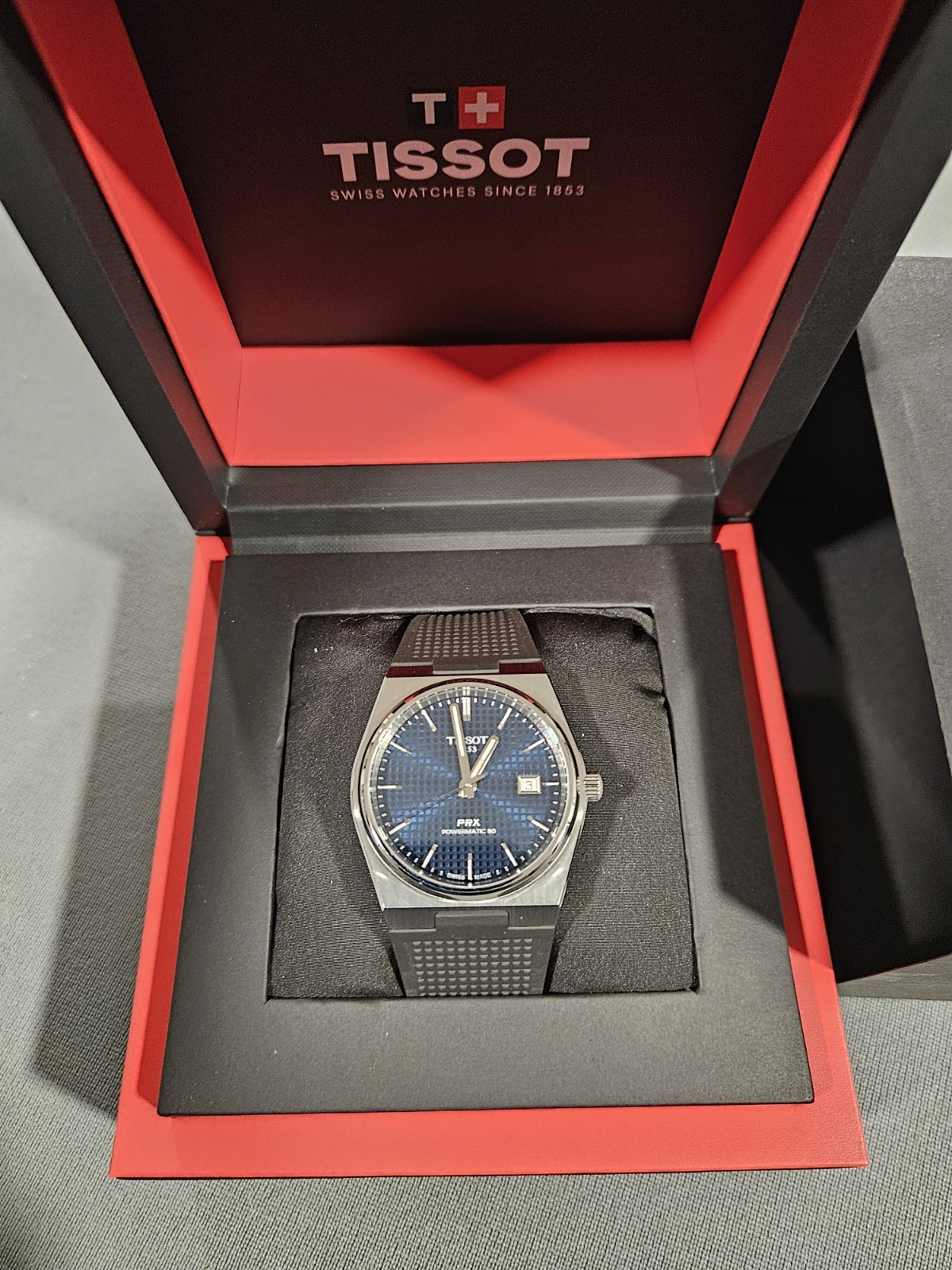 Tissot Men's PRX Powermatic 80 Watch Blue
