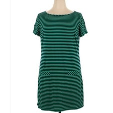 Laundry By Design Shift Dress Stripe Green Navy Size L Cocktail Work  Party