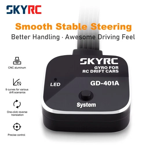SkyRC GD-401A RC Drift Cars Aluminum Gyro 9 Preset Curves One-Touch Reverse PWM - Picture 1 of 10