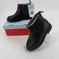 Cat  Jack Tanner Black Ankle Boots Toddler Size 10 Side Zip Chelsea 093120560