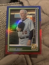 2025 Panini Donruss - Jim Leyland #63 Red & Blue Foil - Detroit Tigers Manager