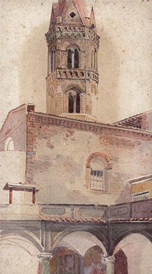 Thomas William Fripp (1864-1931) Aquarell Gemälde Florenz Italien