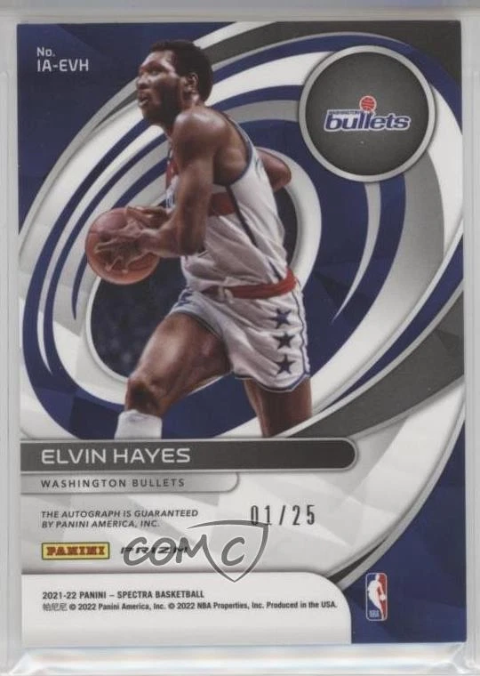 2021-22 Panini Spectra Icons Auto Astral Prizm /25 Elvin Hayes #IA-EVH Auto HOF - Image 2 of 2