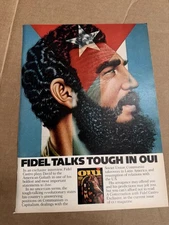 Original FIDEL CASTRO Cuba Revolutionary Print Ad Iconic Wall Art