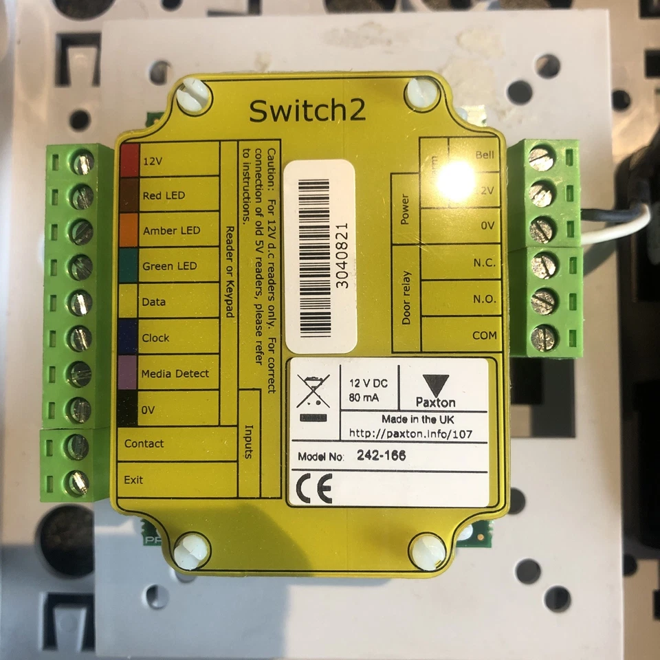 Paxton 242-166 Switch2 Standalone, Single Door Access Control Unit ACU & 1A PSU - Image 2 of 4