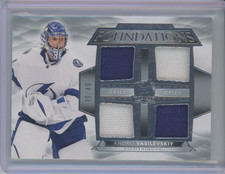 2021-22 THE CUP HOCKEY. FOUNDATIONS. Quad Jersey Patch. ANDREI VASILEVSKIY 19/49