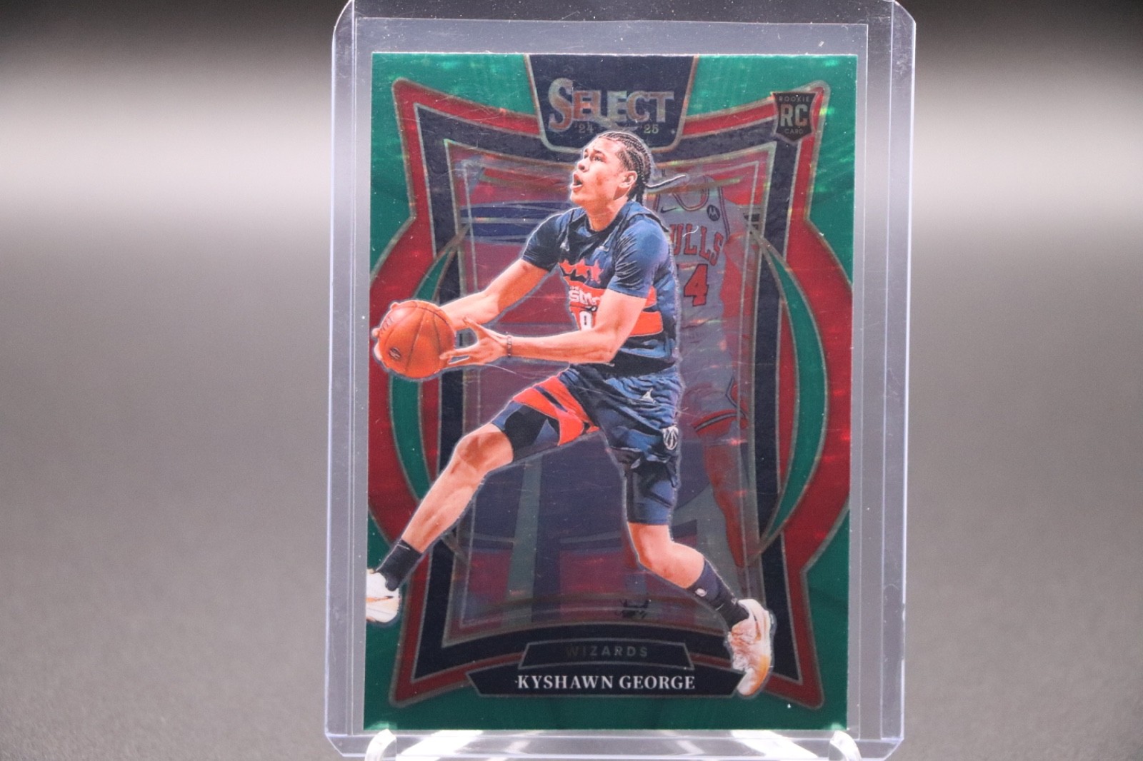 2024-25 Panini Select - Concourse Kyshawn George #85 Green Stars Prizm (RC)