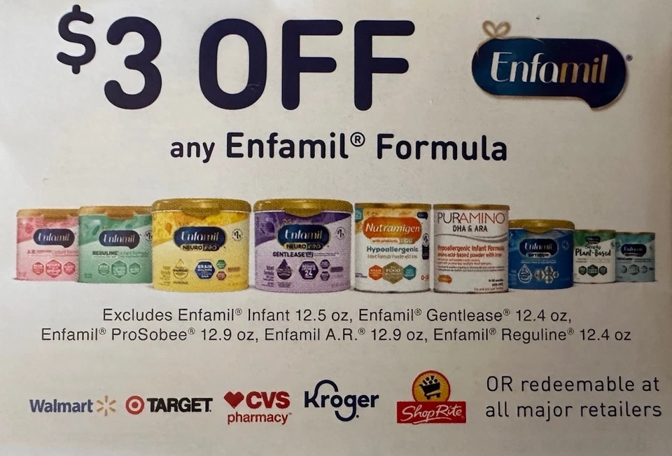 Lote De 15 Cupones Enfamil Baby Formula Valor $45, Caducan 31/12/25 Foto 4 de 4