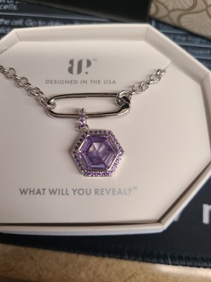 Bomb Party Necklace NK89450 When We Were Young Lavender Topaz CZ Rhodium