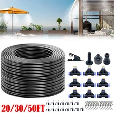 20-50ft Outdoor Patio Water Mister Nozzle Misting Cooling System Fan Cooler