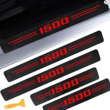 Door Sill Protectors, Carbon Fiber Leather Door Sill Sticker, Door Sill Guards,