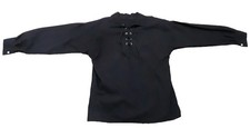 Medieval Lace Up Shirt- Black