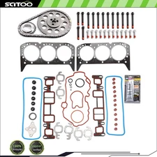 Timing Chain Kit With Cover Gasket Bolts Set For 99-05 Chevrolet Astro GMC 4.3L