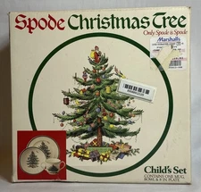 Spode Christmas Tree Porcelain Child's 3 Pc. Set
