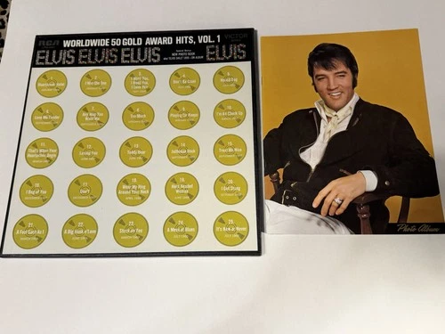 Elvis Presley WORLDWIDE 50 GOLD AWARD HITS VOL 1 1970 4LP BOX SET + BOOK nm