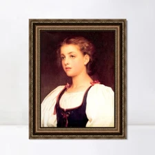 Framed Canvas Giclee Print Biondina by Frederick Leighton Wall Art Home Decor