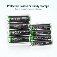 4x 2800mAh AA  4x AAA 1100mah Rechargeable Batteries NICD 1.2V Hiquick