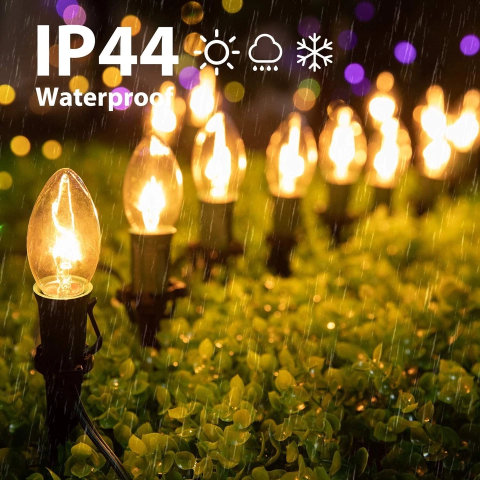 25ft LED Shatterproof 20 bulbs C9 - Pathway or Hangable String Lights - Image 2 of 4