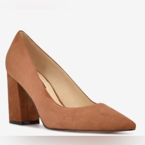 Pompa donna Nine West Cara Cognac marrone taglia 6 nuova con scatola