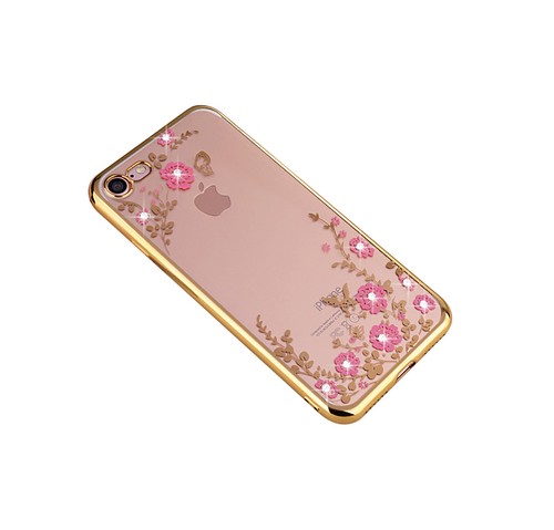 Diamant TPU Blumen Schutzhülle iPhone 8 / 7 Silikon Case Cover Hülle Tasche Etui - Picture 8 of 8