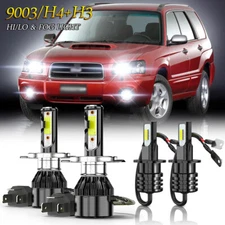 For Subaru Forester 2003-2005 6000K LED Headlights + Fog Lights Bulbs Combo 4pcs