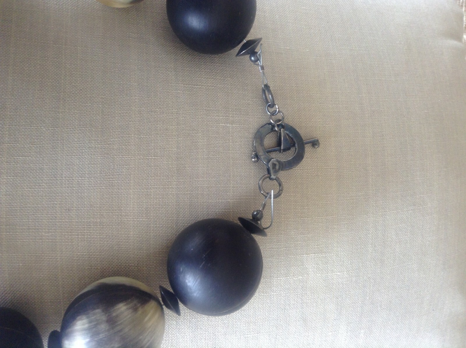 Statement!  Sterling Silver+Hand Painted Large Ac… - image 4