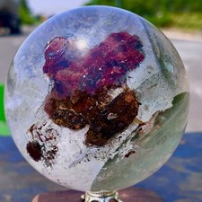 1.18LB Natural rainbow garden ghost Quartz Ball Crystal Sphere Mineral Specimen