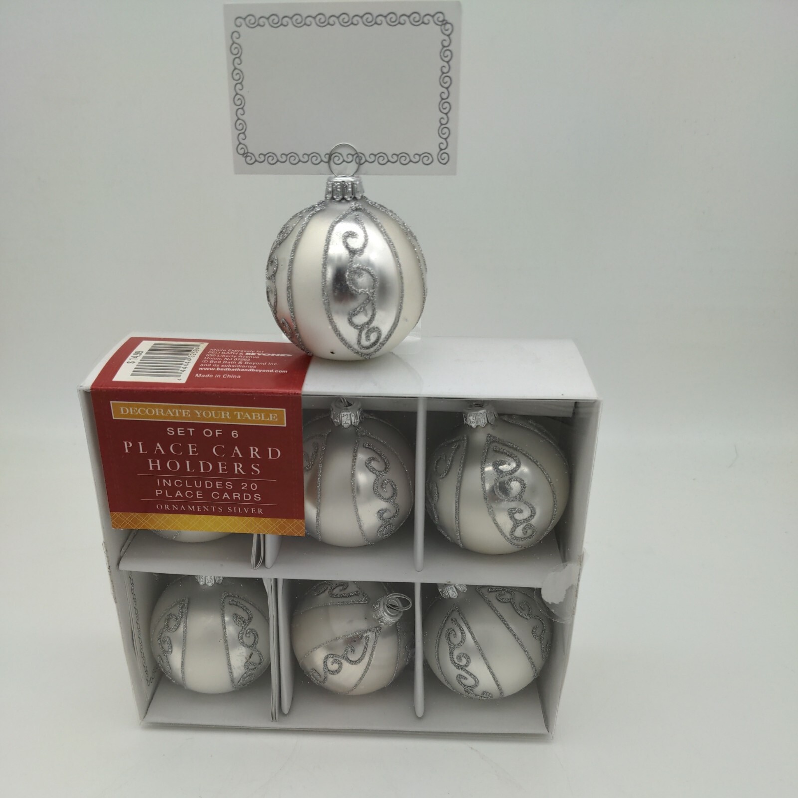 Bed Bath And Beyond Ornament Silver Place Card Holders With 12 Cards