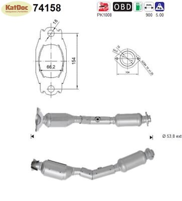   Katalysator für Nissan Qashqai/Qashqai+2, 1.6, LPG, 84/86kW, Euro 4