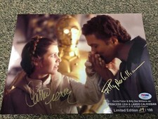 STAR WARS Carrie Fisher Billy Dee Williams Empire Signed Autograph Photo Poster