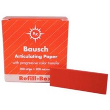 Bausch .008" 200 microns RED Articulating Paper Strips, REFILL Box of 300