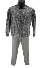 Splendid Printed Hacci Lounge Set Grey Animal