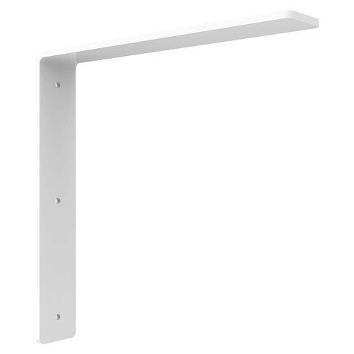 Federal Brace Countertop Brackets 12"L Steel Solid Surface Thick Granite White