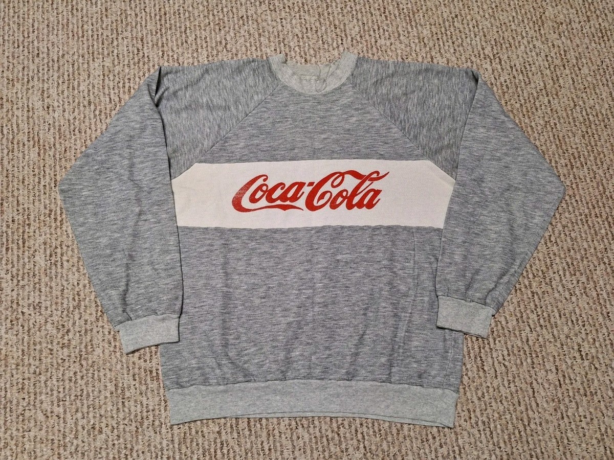 Vintage 80s 90s Coca Cola Soda Drink Retro Distressed Crewneck Sweatshirt  M/L