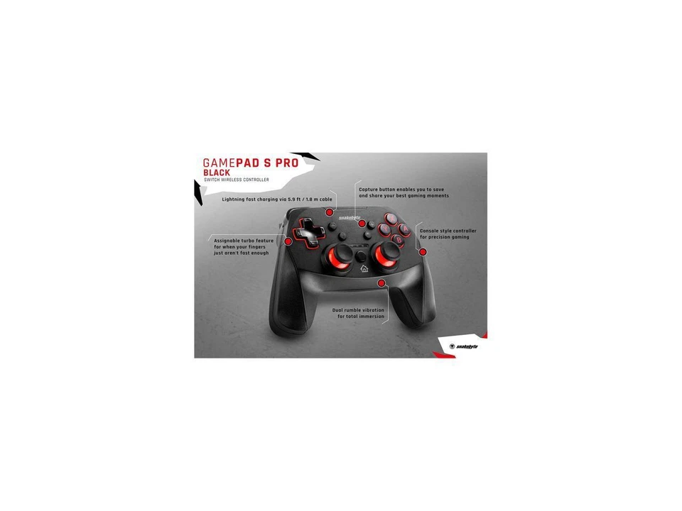 Snakebyte NSW Game Pad S Pro - Wireless Controller / Gamepad Including Turbo Fun - Image 2 of 2