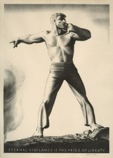 Eternal Vigilance Rockwell Kent American Modernist Political Symbolic Figure Art